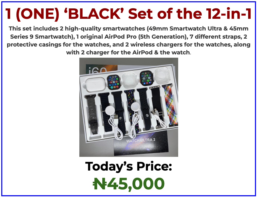 (ONE) ‘BLACK’ Set of the Luxury 12-in-1