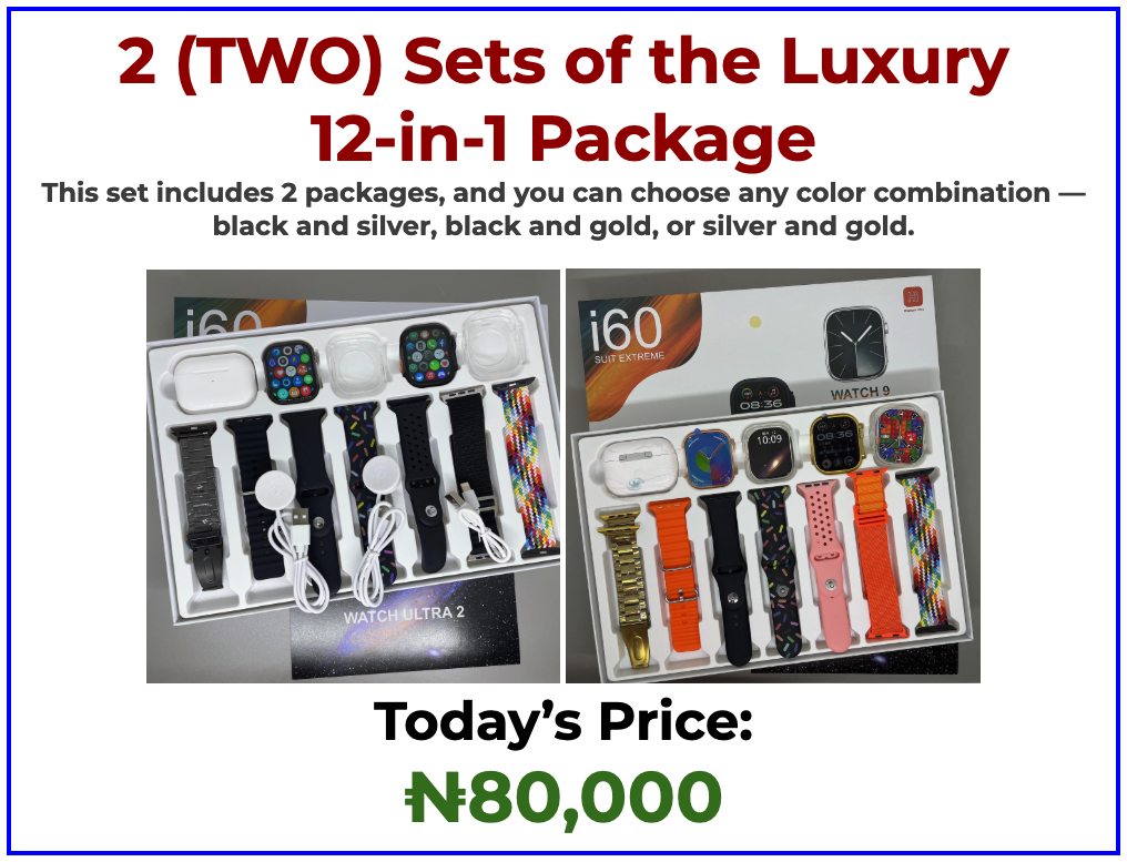 (TWO) Sets of the Luxury 12-in-1 Package